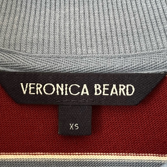 Veronica Beard Cenda Striped Cotton Jersey Mini Dress, Red Blue, Size XS Preppy - Picture 5 of 11